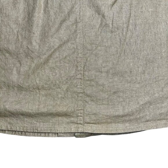 Vintage Gloria Vanderbilt Button-Front Maxi Skirt Size 14 Beige Linen Blend - Picture 8 of 10